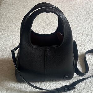 Coach Black Leather Shoulder Bag Lana 23
